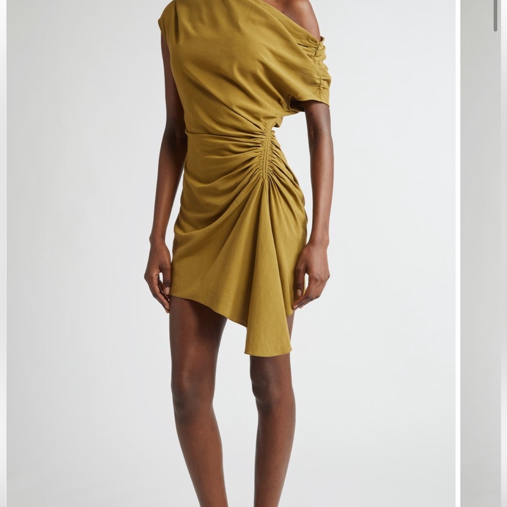 ALC Olive Green Ruched Dress